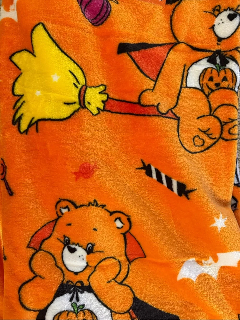 Care Bears Orange Halloween Plush Throw